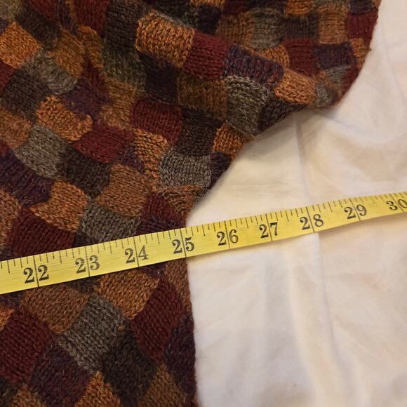 Paul Stuart Mens Sweater Size L Multicolor Handmade Alpaca Wool Crew Neck - Picture 7 of 10